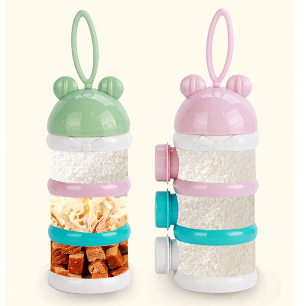 PAWS ASIA Manufacturers BPA Free Cute Portable Multi Use 3 Layers Pet Water Bottle Snack Storage