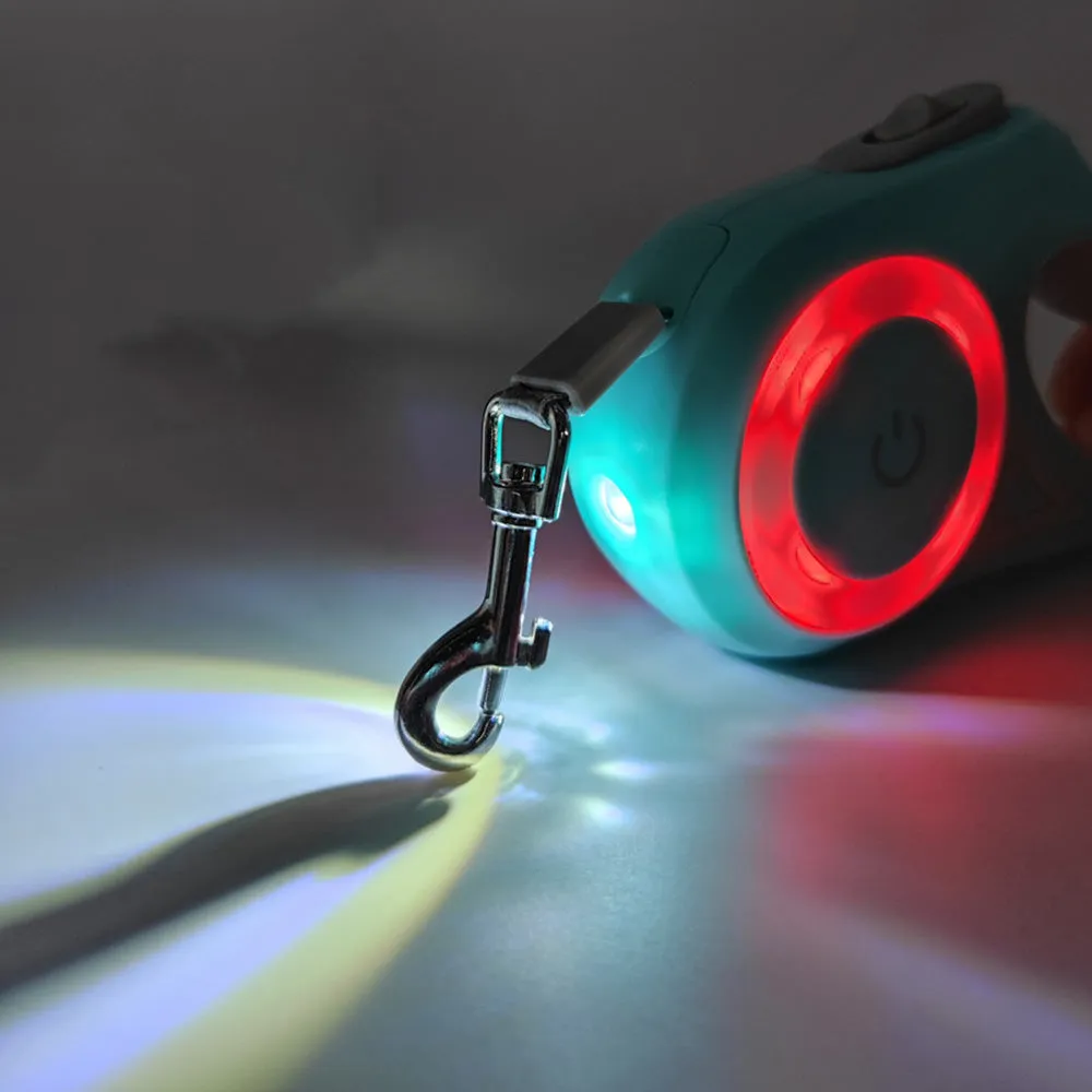 PAWS ASIA Suppliers Hot Selling Pet Accessories Luxury Fashion Retractable LED Light Dog Leash 3m