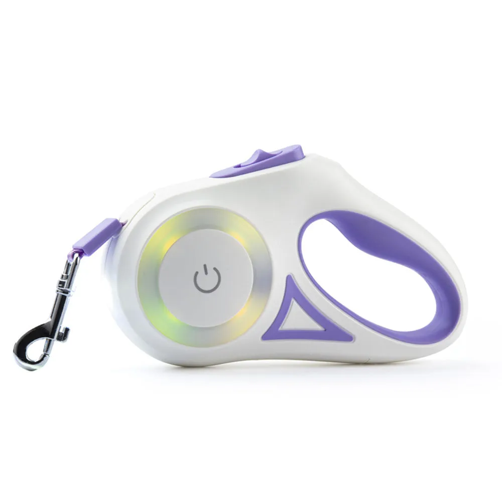 PAWS ASIA Suppliers Hot Selling Pet Accessories Luxury Fashion Retractable LED Light Dog Leash 3m