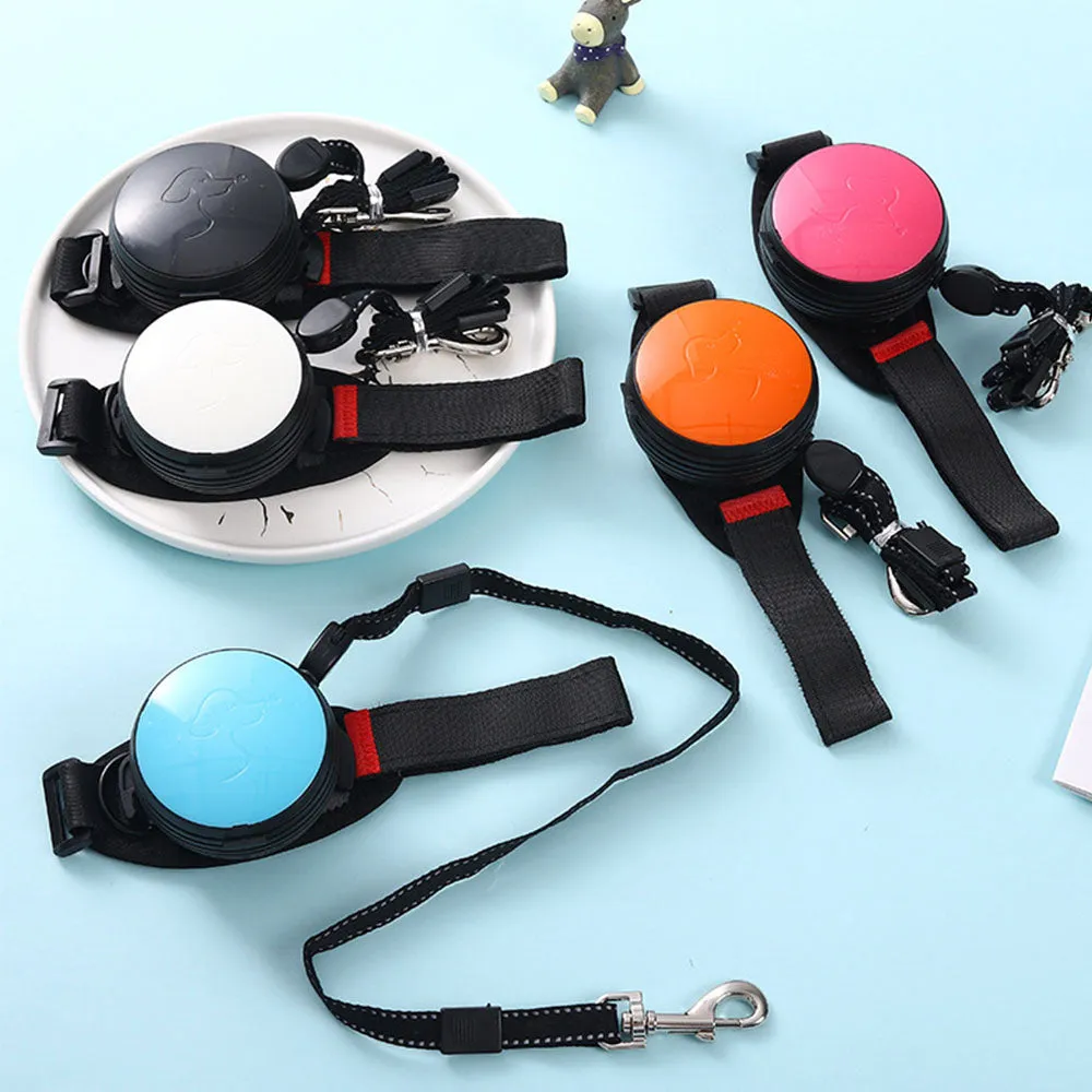 PAWS ASIA Wholesale Nylon Portable Adjustable Wrist Hand Free Retractable Dog Leash 3M