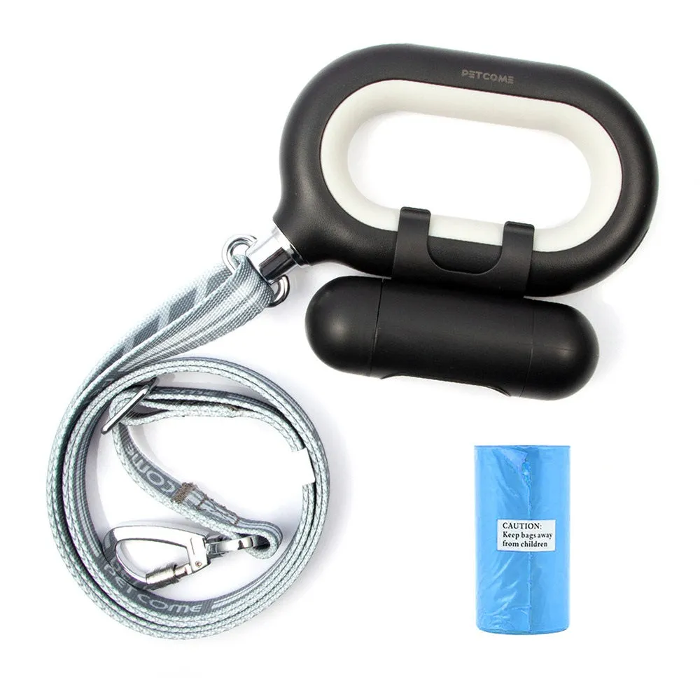 PAWS ASIA Wholesale Pet Product Nylon Led Light Smart Dog Leash With Waste Bag Dispenser