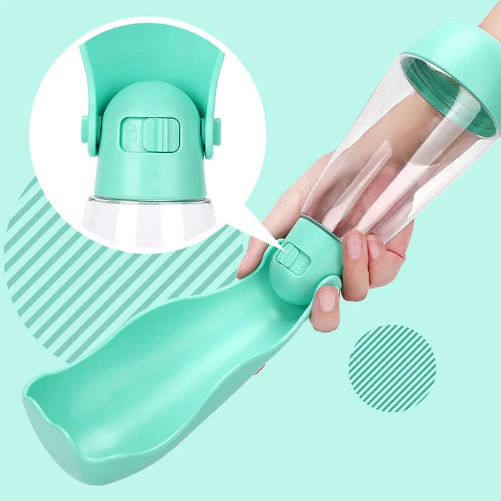 PAWS ASIA Wholesale Plastic Travel Portable Multi Use Foldable Leak Proof Dog Water Bottle Pet Preform Minerals