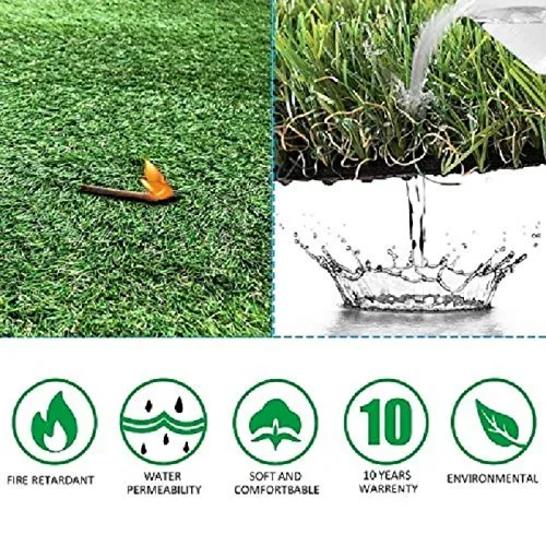 PET GROW 6'x8' Pet Pad Artificial Realistic & Thick Fake Mat for Outdoor Garden Landscape Dog Synthetic Grass Rug Turf, 6' x 8', Green