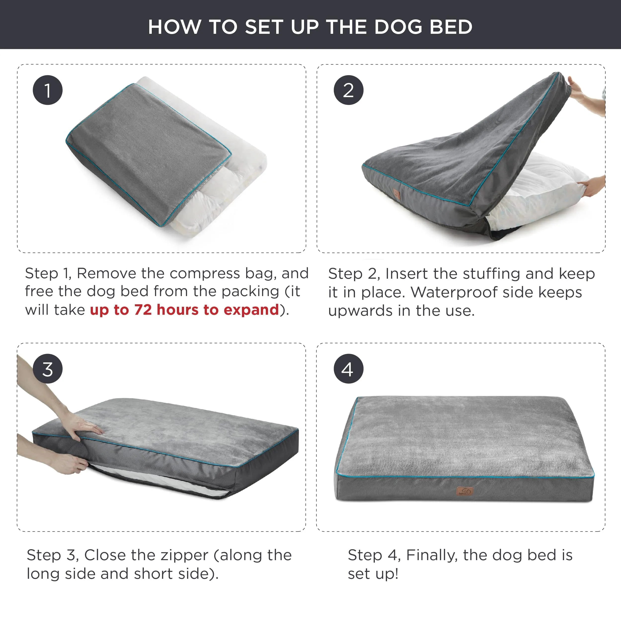 Plush Waterproof Dog Bed