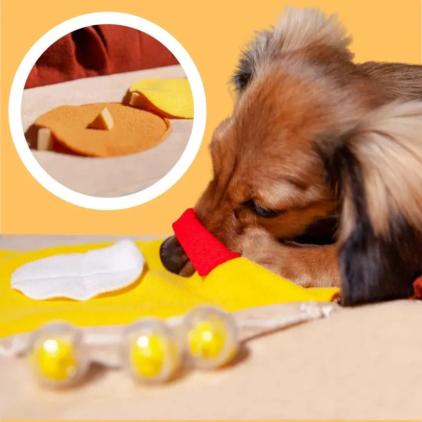 POOZPET Nosework Snuffle Mat For Dogs (Happy Puppy Meal)