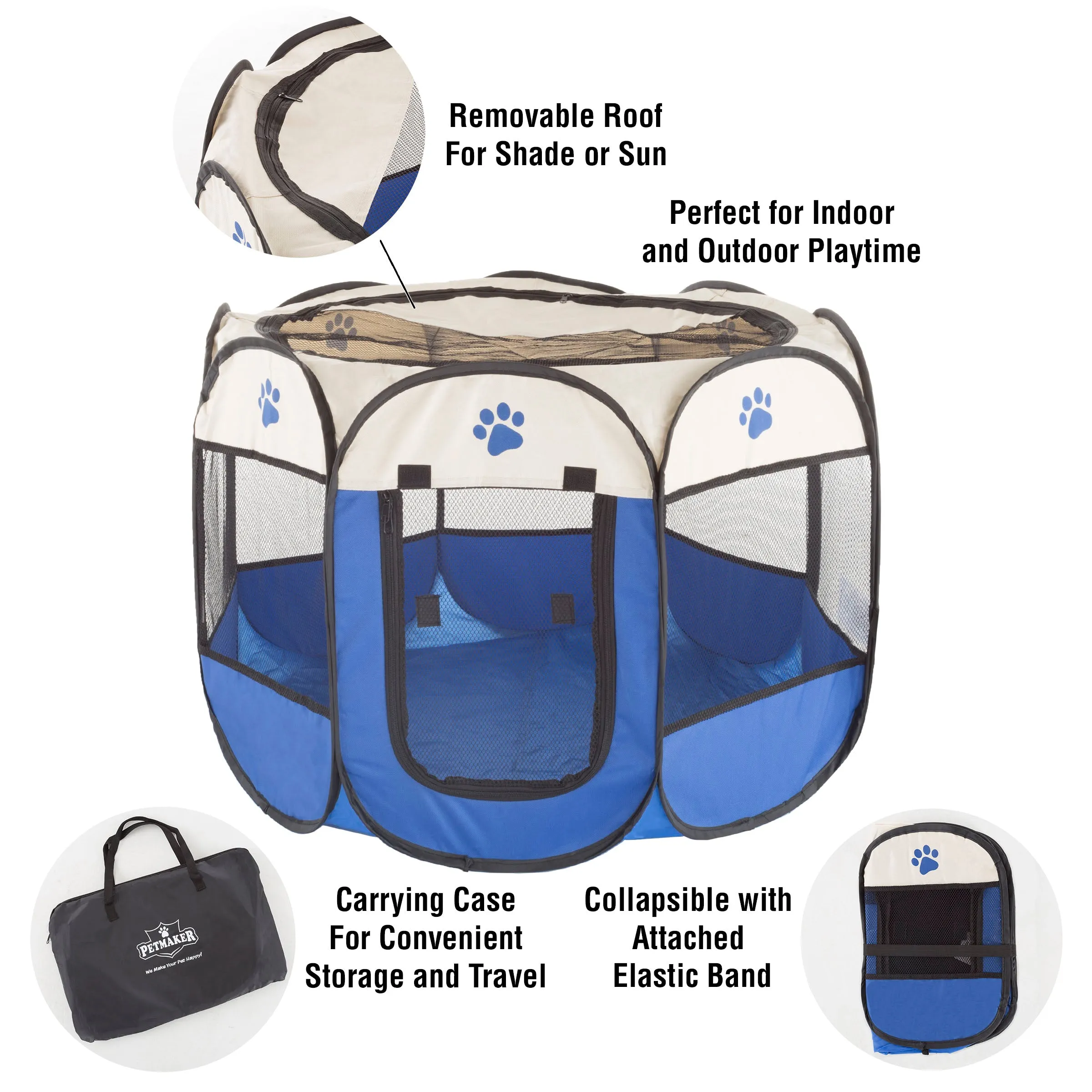 Portable Pop-Up Cat with Dog Playpen