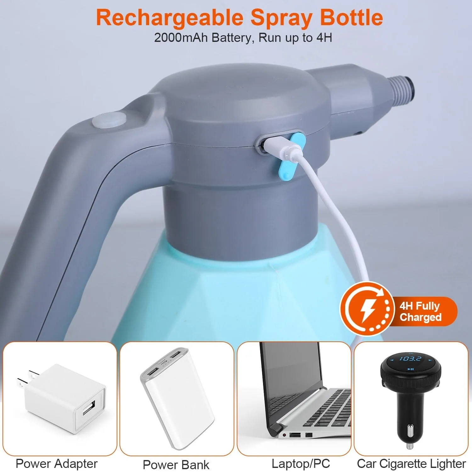 Rechargeable Handheld Automatic Electric Spray Bottle