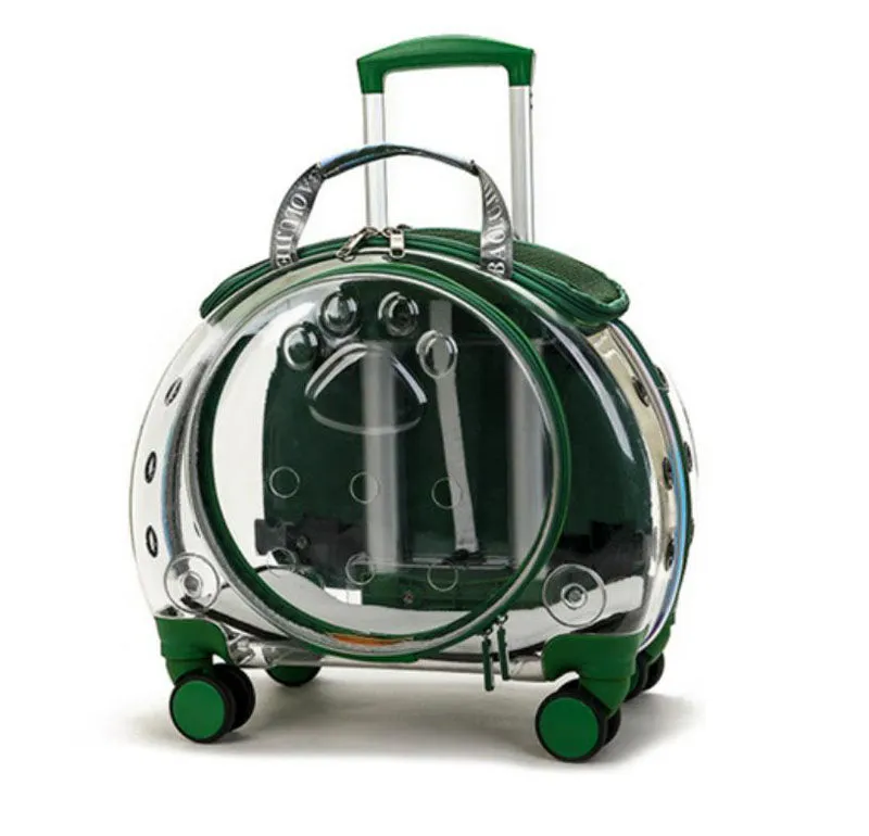 The new pet trolley case transparent go out portable pet backpack